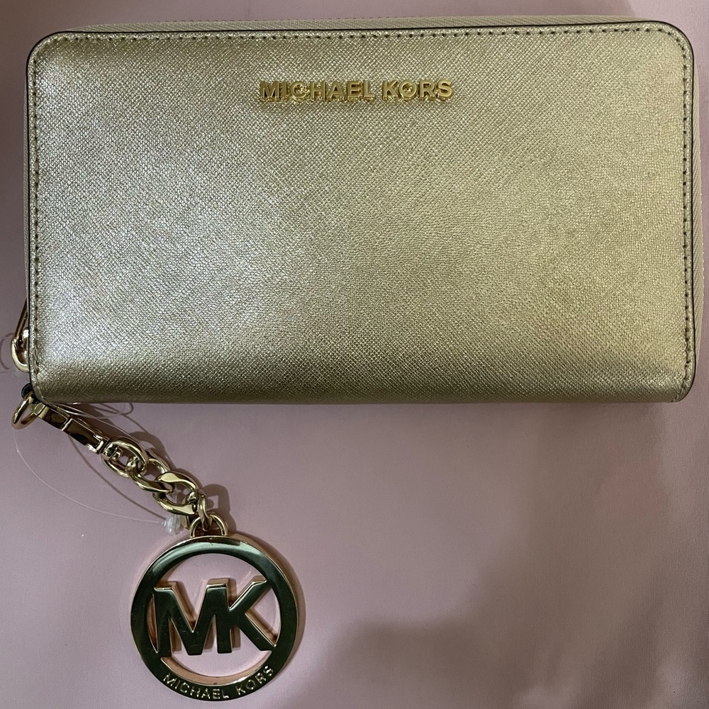 MICHAEL KORS Gold Wallet Cardholder